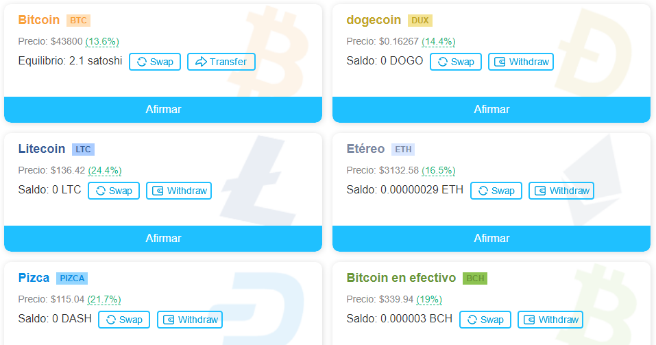 faucets de coinpayu