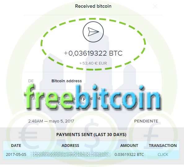 Freebitcoin paga