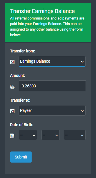PTC SHARE: Cómo depositar y retirar dinero