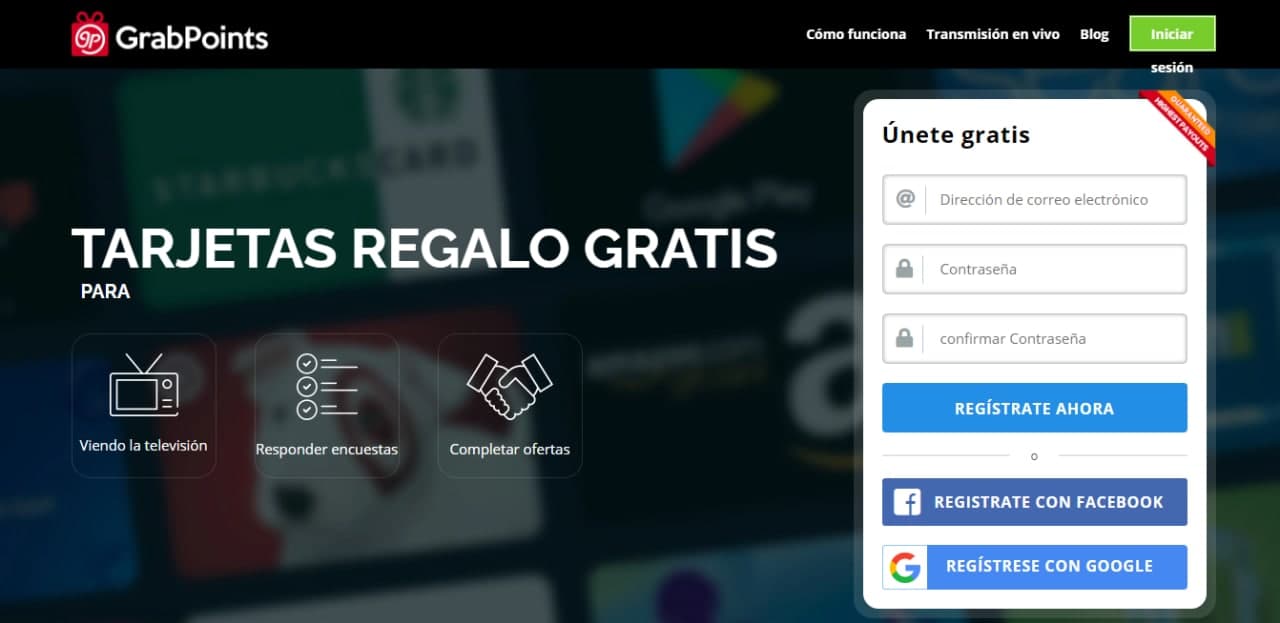 Como Crear una Cuenta en GrabPoints